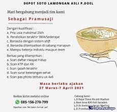 Kebab turki baba ali, lodoyo. Lowongan Kerja Depot Soto Lamongan Asli Pak Doel Madiun Maret 2021