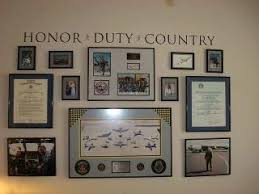 Honor Wall I Want To Do Something Like This With All Of My Hubby S Army Stuff Military Home Decor Wall Of Honor Military Decor