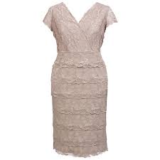 Buy Chesca Lace Layer Dress Sand Online At John Lewis Plus Size Wedding Outfits Cocktail Dress Lace Plus Size Dresses Uk