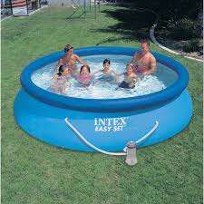 This is a good pad for an above ground pool since it will be level and flat, which means your pool won't shift around. Intex 12 X 30 Easy Set Above Ground Swimming Pool Filter Pump 28131eh Walmart Com Walmart Com