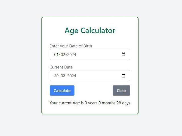 Program in python for calculating date of birth 