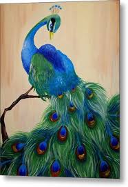 Peacock Metal Print By Stacy Craig In 2021 Peacock Painting Peacock Canvas Peacock Art