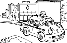 Planse De Colorat Masini Coloring Pages Taxi Coloring Pages For Kids
