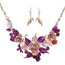 Maybe you would like to learn more about one of these? Women S Jewelry Set Flower Include Vintage Necklace Purple Blue For Wedding Party Special Occasion 05791454 Buy Online In Angola At Angola Desertcart Com Productid 83248869