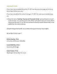 Research has shown that patients have better outcomes when their therapists score highly on this scale (than those whose therapists have low scores). Tf Cbt Toolkit With Color Laminates 1 30 12