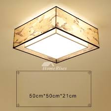 Get free shipping on qualified square flush mount lights or buy online pick up in store today in the lighting department. Flush Mount Ceiling Light Drum Fabric Round Square Living Room Asian