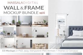 Massive Wall Frame Mockup Bundle 2 Frames On Wall Frame Mockups Interior Walls