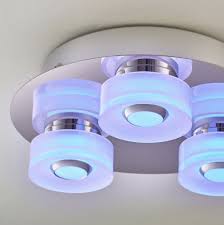 Suitable for shelves and cabinets. Olympia 3 Light Colour Changing Led Bathroom Flush Ceiling Light Lightbox