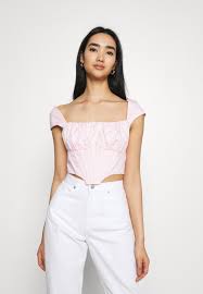 Only 1 available and it's in more than 20 people's carts. Missguided Ruched Bust Corset Top Bluse Pink Zalando De