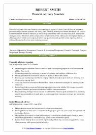 A consultant is an employee whose main duty is giving professional advice to people regarding a specific field of interest or industry. Financial Advisor Resume Samples Qwikresume