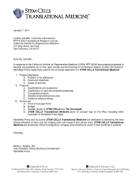 A cover letter can also help you make a generic resume appear more tailored for t. Cover Letter Final Mjm Pdf Regenerative Medicine Inquiry