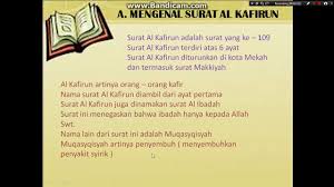 And all of the will bring to the first process of the making of the text meaning to the situational context that creates them. Qurdis Kelas 1 Surat Al Kafirun Youtube