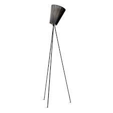 This simple mother/daughter floor lamp with reading light features a painted finish and plastic white shades. Northern Oslo Wood Floor Lamp Black Base Ambientedirect