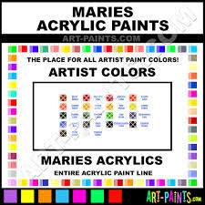 Maries Artist Acrylic Paint Colors Maries Artist Paint