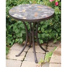 Vineyard Slate Outdoor End Table In 2020 Outdoor End Tables Mosaic Accent Table Outdoor Accent Table