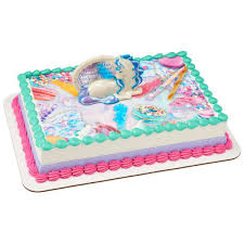 Best unicorn sheet cake from unicorn cake unicorn birthday cake. Enchanting Unicorn Decoset With 1 4 Sheet Edible Cake Topper Background Walmart Com Walmart Com
