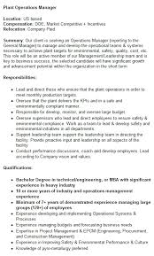Plant Operations Manager Mining Job in USA - Careermine