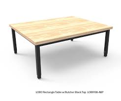 Will you use an old table frame and attach a new butcher block top, or will you construct a new base from a table base kit? Lobo Butcher Block Table Multi Purpose Classroom Tables Wb Manufacturing