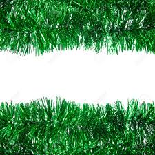 Enhance your christmas decor this season with our traditional frosted berry christmas garland with lights. Green Christmas Tinsel Garland With Center Copy Space Stock Photo Picture And Royalty Free Image Image 24389504
