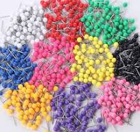 Mr. Pen- Map Pins for Cork Board, 600 Pack, 10 Colors, Straight Pins with  Colored Heads, Map Push Pins for Travel Map, Map Pins Multi Colored