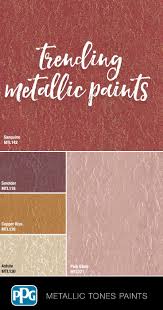 Metallic Tones Interior In 2019 Metallic Paint Walls