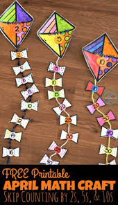 Get free math practice for your kids. Kite Skip Counting Math Craft For Kindergarten