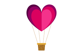 Download Heart Shaped Hot Air Balloon Svg Cut File By Creative Fabrica Crafts Creative Fabrica SVG Cut Files