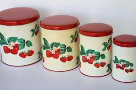 1950s vintage metal kitchen canisters