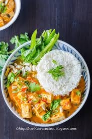 These include massaman curry, penang curry, and sour curry. Herbivore Cucina Tofu Panang Curry