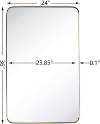 Choose from one of our free 2 x 1 rectangle stickers templates at overnight prints or upload your own design! Buy Gracto 24x36 Inch Gold Stainless Steel Metal Framed Bathroom Mirror For Wallrounded Rectangular Bathroom Vanity Mirror Online In Hungary B08j2trsf1