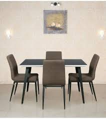 Diy reupholstering my dining room chairs decoration designs. 4 Seater Wooden Dining Table With Cushioned Chairs Gharpedia Dining Room Table Dining Table Wooden Dining Tables