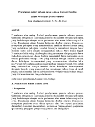 Assalamuallaikum pencari ilmu, pada kesempatan kali ini katazaid akan memberikan contoh teks pranatacara bahasa jawa terbaru. Contoh Pranatacara Bahasa Jawa