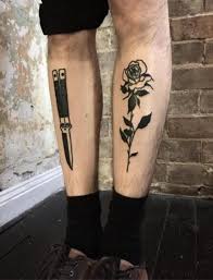 70 Trendy Tattoo Butterfly Knife Knife And Rose Tattoo Black Rose Tattoos Rose Tattoo Leg