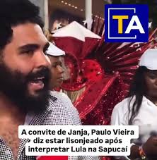 🎭🇧🇷 A convite de Janja, Paulo Vieira diz estar lisonjeado após  interpretar Lula na Sapucaí, O ator Paulo Vieira, que interpretou o  presidente Luiz Inácio Lula da Silva no Sambódromo, afirmou ter ...