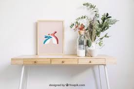 Frame Mockup On Table With Flowers Free Free Psd Freepik Freepsd Frame Mockup Floral Flowe In 2020 Kids Room Wall Art Nursery Decor Prints Giraffe Wall Art