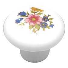 white/bouquet cabinet knob p760 bq