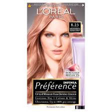 Loreal Preference Infinia 8 23 Shimmering Rose Gold Permanent Hair Dye Hair Color Rose Gold Rose Gold Hair Dye Permanent Hair Color