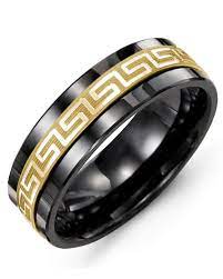 Men S Ancient Greek Key Pattern Wedding Band Mens Wedding Rings Rings For Men Mens Wedding Bands