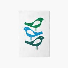 Only 1 available and it's in 6 people's carts. Mid Century Birds Wall Art Redbubble