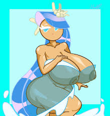 Rule 34 - Cookie Run Dark Nipples Houvandie Huge Breasts Sea Fairy Cookie  Thick Thighs Transparent Clothing | 7652393