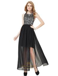 Who says white dresses are strictly for weddings?! Black And White Prom Dresses With Slits Up The Side Black Lace Top Prom Dress Fancy Bridesmaid Dresses