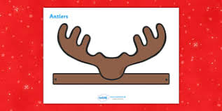 A fun christmas craft for kids. Reindeer Antlers Template Role Play Headband Primary