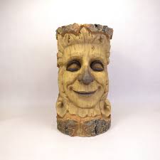 Buy Large Wizard of Oz Scarecrow Log Head 14.25 Tall Resin Online in India 