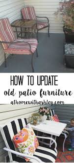 How To Update Old Patio Furniture At Home With Ashley Diy Patio Furniture Patio Decor Furniture Makeover
