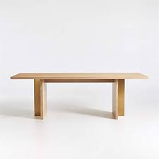 Bench made refers to furniture built with a high level of attention. Paradox Natural Oak Dining Table Crate And Barrel