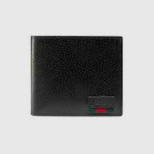 Portefeuille En Cuir Avec Porte Monnaie Et Detail Ruban Web Portefeuille Portefeuille Cuir Hommes Gucci