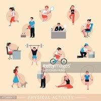 Maybe you would like to learn more about one of these? Physical Activity Icons Set Clipart Images