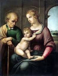 Folge deiner leidenschaft bei ebay! Description Of The Painting By Raphael Santi The Holy Family Madonna With The Beardless Joseph Raphael