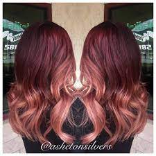 Balayage uses a sweeping method to paint the hair without using foil. Asheton Silvers On Instagram Rose Ombre Embee Meche Olaplex Rosegoldhair Ombre Btcpics Modern Red Balayage Hair Balayage Hair Brown Ombre Hair
