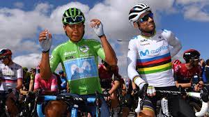 Podium / nairo quintana of colombia and movistar team / medal / celebration / miss / hostess / during the 106th tour de france 2019, stage 18 a 208km. Cycling News Nairo Quintana Says He Left Movistar Because He Wanted To Be Happy Eurosport